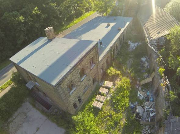 Luftbild Sommer ehemaliges Verwaltungsgebäude