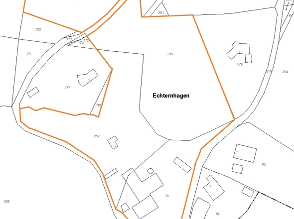 Flurkarte incl. der Nachbargr.