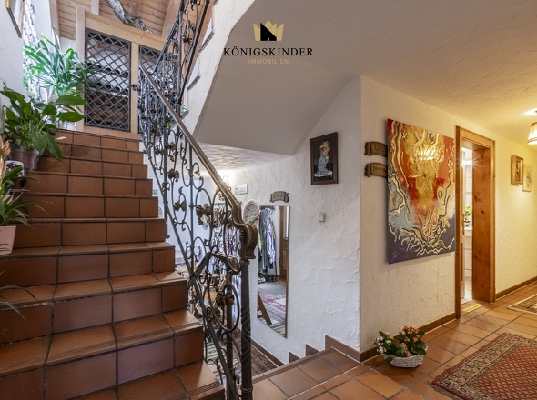 und dann hoch in die Zimmer...