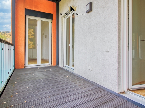 Einer von zwei Balkonen 