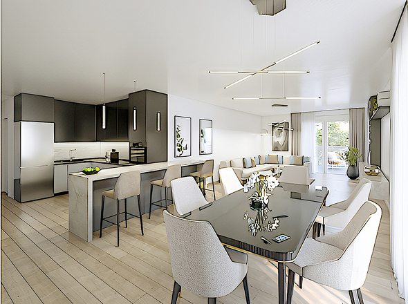 Wohn-Essbereich Illustration