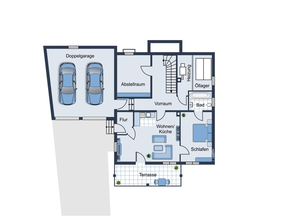 Grundriss Hanggeschoss