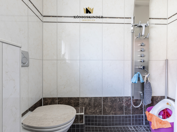 WC und Dusche im Bad (OG)