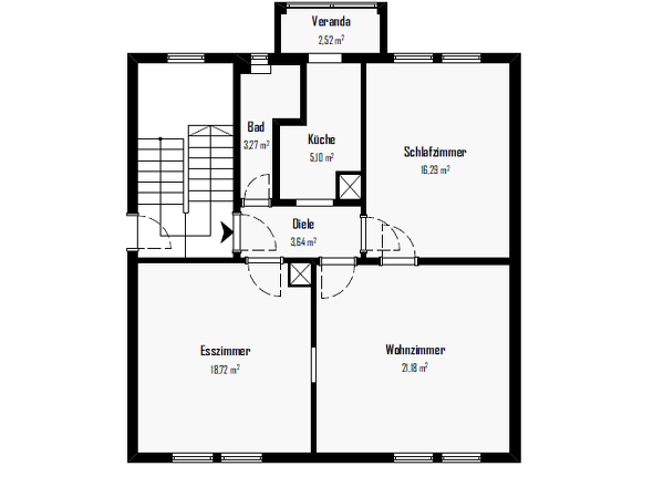 Grundriss der Wohnung