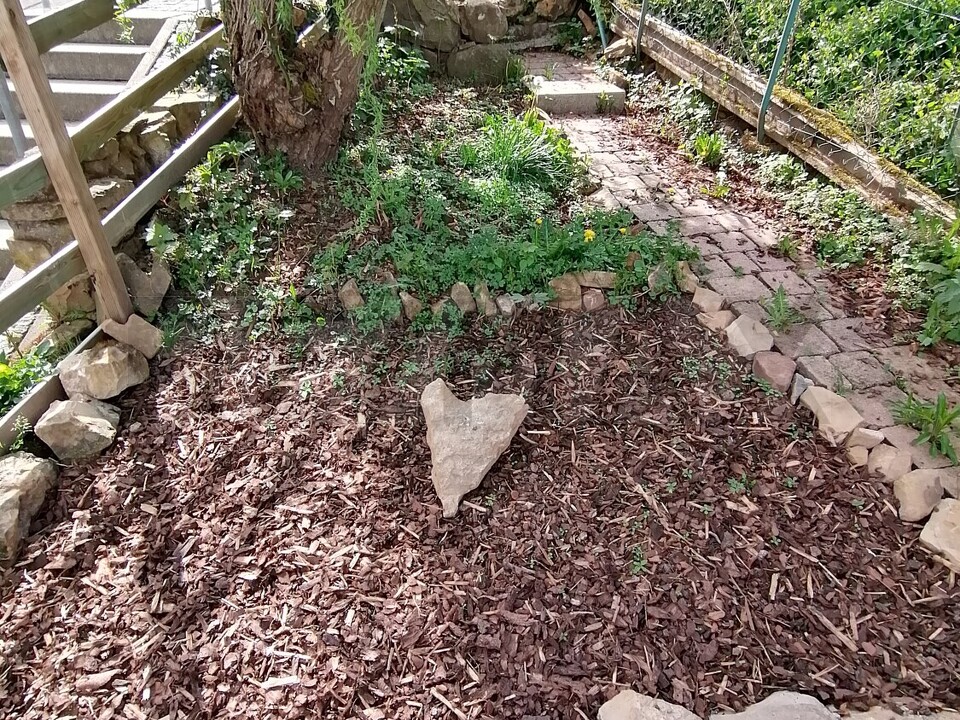 Garten vor 7 Jahren - jetzt zweite Terrasse