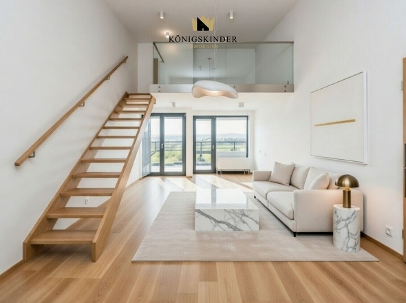 Die Darstellung zeigt eine beispielhafte Visualisierung des Wohnzimmers.