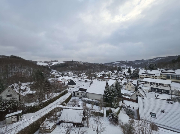Wintertag Balkon Ausblick