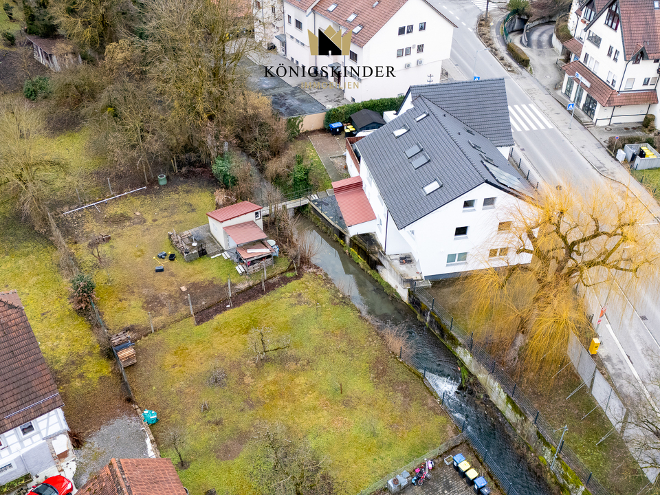 Rückansicht mit Gartengrundstück