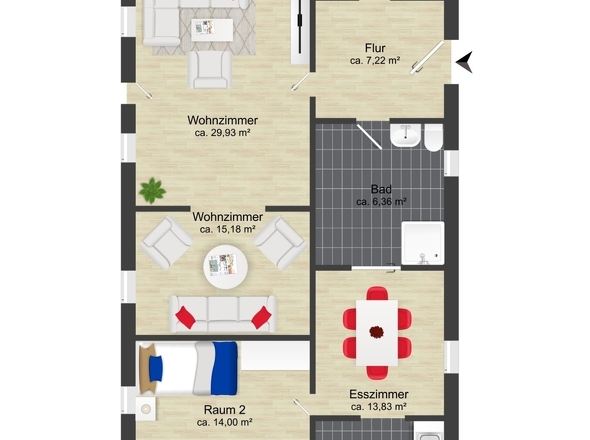 Bungalow unbemaßt