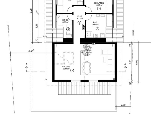 Grundriss Dachgeschoss