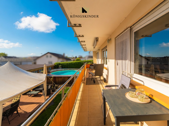Balkon samt Ausblick