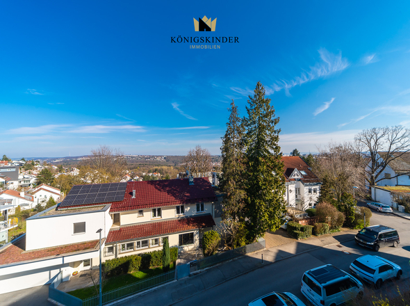 Blick vom Balkon in Richtung Stuttgart