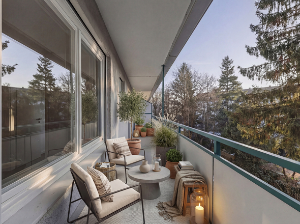 Balkon visualisiert