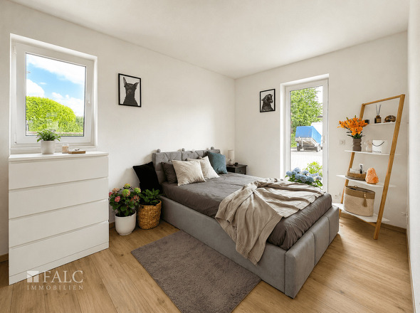 Schlafzimmer - persönliche Gegenstände per KI entfernt