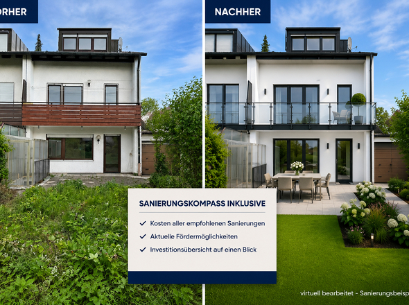 Ansicht - virtuell bearbeitet Sanierungskompass