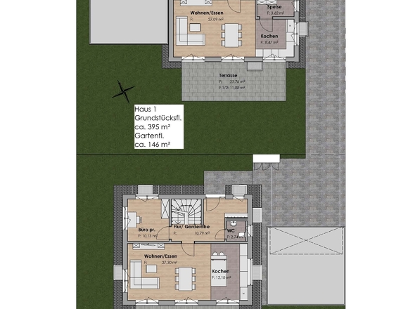 Grundriss EG mit Außenanlagen